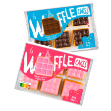 Waffle cakes chocolade of framboos